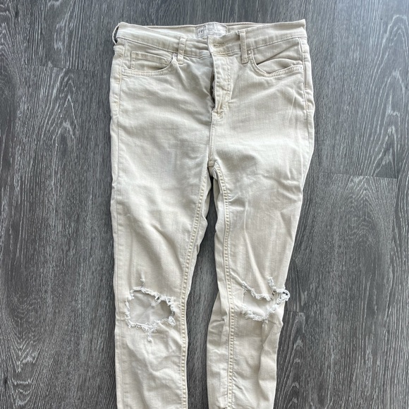 High Rise Busted Khaki Distressed Skinny Jeans 28 - Picture 2 of 2